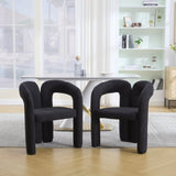 COOLMORE Contemporary Designed Velvet Fabric Upholstered Accent/Dining Chair /Barrel Side Chairs W395P224763