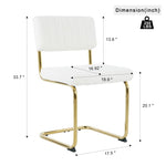 ZUN Modern simple light luxury dining White home bedroom stool back dressing student desk W210131946