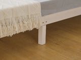 Basic bed frame Painted pine wood Washed white Full 189*136*30.5cm Wooden bed Single bed 00907000