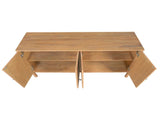 Vintage Sideboard Buffet Cabinet, 56.8" W x 18" D x 34.2" H, 4-Door Storage Cabinet with Metal N780P347334N