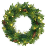 ZUN 6FT Grass Green Christmas Tree, Large Branches Pine Tree, Pre-Lit Set with Tree & Garland & Wreath, 97534144