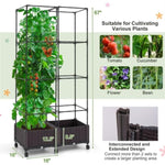 ZUN 67 inch garden bed with trellis 25074898