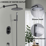 Thermostatic Complete Rainfall Shower System Bathroom Shower With Rough-in Valve, Handheld Shower in W105960123
