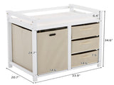 White painted pine wood frame, removable top, 87*53*87.5cm children's wooden bed with 3 fabric 45241765