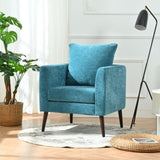 Teal Accent Chair, Boucle Chair,Barre Chair,Fabric Armchair Club Chair,Upholstered Arm Chair with W1028P212846