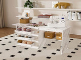 4-in-1 Folding Sewing Table with Lockable Wheels Multi-Functional Craft Station, End Table, 11027991