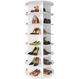 7 Tier Rotating Shoe Rack Tower, Spinning Shoe Display, 360 Shoe Rack Storage Round Carousel, W2641P242582
