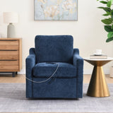 Swivel Arm Chair with Soft Chenille Fabric, Comfy Accent Chair for Living Room. Bedroom .Reading W2671P296993