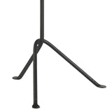 Dark Brown and Gunmetal Accent Table with Tripod Legs B062P153885