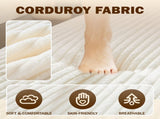 Modern Floor Sofa with 2 Pillows,Convertible Corduroy Fabric Foam-Filled Sleeper Sofa Bed,15" Twin 33690449