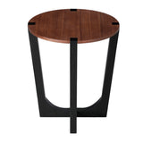 ACACIA SOLID WOOD SIDE TABLE,BROWN & BLACK COLOR N770P269891B