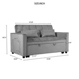 Convertible Sofa Bed,3-in-1 Pull Out Couch Bed with Reclining Backrest and Pillows,Sofa Bed Chair W2941P306500
