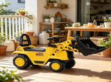 3 in 1 Ride On Toy Bulldozer Digger Tractor Pulling Cart for Backyard Sandbox Pretend Play 28562937