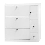 ZUN ON-TREND Versatile Tipping Bucket Shoe Cabinet with 3 Flip Drawers, Maximum Storage Entryway WF308545AAK