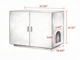 Wooden Cat Box Cabinet 21994035