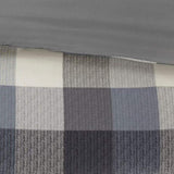 7 Piece Herringbone Comforter Set Grey Cal King B03597010