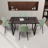 59" MDF black wooden table and modern chair 4-piece set, medieval wooden kitchen 52519194