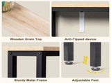 2 Pack 39.4" Narrow Console Sofa Table with Power Outlets and USB Ports, Long Couch Table with Metal 32435224