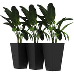 ZUN 3 PCS Indoor Planters with Drainage Hole Black 92558230