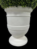 ZUN 24" Ball Topiary in White Pot, Artificial Faux Plant for indoor and outdoor B111131116