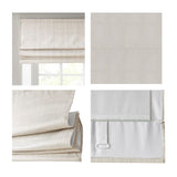 Basketweave Room Darkening Cordless Roman Shade B035129711