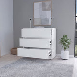 ZUN White 3-Drawer Dresser B062P175075