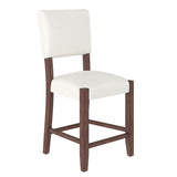 Mid Century Modern Bar Stools Set of 4, 40.4" Counter Stools Back, Linen Upholstered Barstools N752P269653K