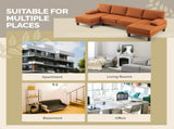 U-Shaped Convertible Sectional Sofa with 2 Chaise Lounges, 4-Seater Modular Couch with Removable & 78335151