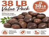 38 lbs brown River Rocks, 2-3 inch Polished Pebbles - Decorative White Stones for Indoor/Outdoor 42095487