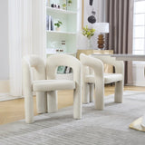 COOLMORE Contemporary Designed Velvet Fabric Upholstered Accent/Dining Chair /Barrel Side Chairs W395P224764