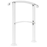 White Step Metal Handrails for Outdoor Steps Stair Railing 82216410