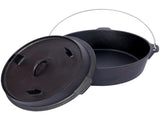Pre-Seasoned Cast Iron Dutch Oven With Skillet Lid, Outdoor Camping Deep Pot for Camping Fireplace 02797911