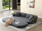 78.3" Queen Sleeper Sofa Bed, No Assembly Convertible Pull Out Futon Couch with Removable Backrest W1117P567381