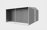 New Outdoor Storage Shed has two Functions Metal shed and Firewood Shed 11ft x13ft ,Grey 33708120