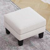 Fabric Ottoman Beige W109741865