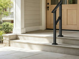 1-2 Step Stair Handrail Kit for Outdoor Steps, Black Square Tube Design, Stair Rails for Seniors, 31557005
