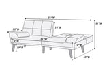 Mustard Polyfiber 1pc Adjustable Tufted Sofa Living Room Solid wood Legs Comfort Couch HS00F8523-ID-AHD