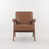 Hengming wooden leg leisure chair with handrails, cushions.uitable for living room, bedroom, study W212P156163