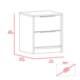 Cannon 2-Drawer Nightstand White B06280499