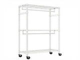Heavy Duty Closet Garment Rack,3-Tier Adjustable Metal Freestanding Clothes Rack with 2 Rods and 77488951