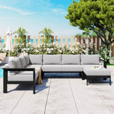 ZUN U-shaped multi-person outdoor sofa set, suitable for gardens, backyards, and balconies. 76031371