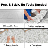 40 Pcs Grey Wood Grain Flooring Tiles Self-Adhesive PVC Floor,Waterproof & Wear-Resistant,Easy DIY 13822980