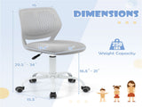 Ergonomic Kids Desk Chair, 16.5-21 Adjustable Height Mesh Study Chair Gray 30536198