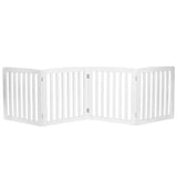24" Folding Freestanding Wood Pet Dog 4 Panel Safety Gate - White 41147664