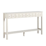 Long Console Table Entryway Table with Different Size Drawers and Bottom 79017046