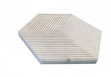 Hexagon Marble tile, White marble, marble, for wall, OL textured finished, 3D fluted marble, W1696P262342