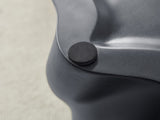 35" Fully Assembled Petal Coffee Table Sculptural Matte Black Fiberglass, Modern Organic Design, W2664P462014