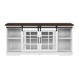 ZUN Multipurpose Sliding Door TV Cabinet Large Cabinet with 2 Sliding Glass Doors, TV Desk W1758P189946