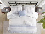 5 Piece Cotton Jaquard Duvet Set-Full/Queen B035P280380