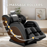 ZUN Massage Chair Recliner with Zero Gravity with Full Body Air Pressure W1875P224680